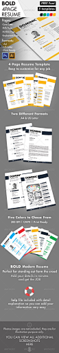 Bold Resume Template - Resumes Stationery