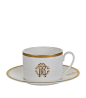 Homewares: Cups & Saucers Roberto Cavalli Home Silk Gold Teacup and Saucer