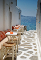 海边的咖啡馆 米科诺斯岛 希腊