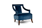 Eanda Armchair by @BRABBU, Cosmopolitan style, cozy, cotton velvet, ebony: 