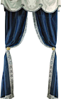 Luxurious Window Curtain - Blue Away, 54"X96" traditional-curtains