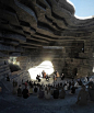 construction begins on OPEN architecture's cavernous chapel of sound