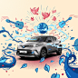 Toyota C-HR Hybrid : Illustrations for Toyota C-HR Hybrid campaign