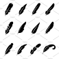 Feather black vector icons #Pen#feather#drawing#icons