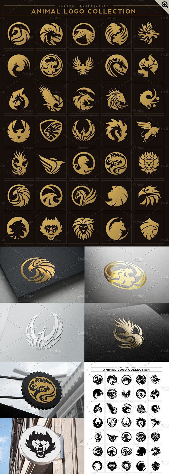 35 Animal Logo Set :...