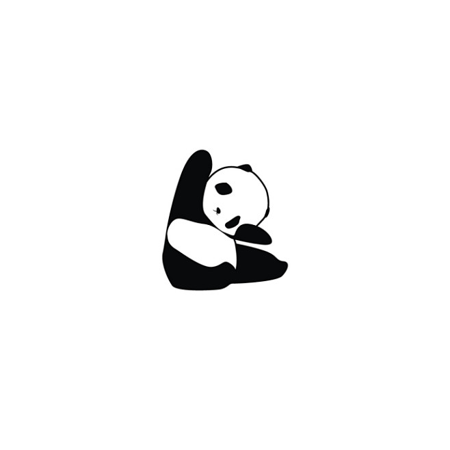 原创防水纹身贴 熊猫 Panda 可爱 ...
