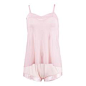 Georgia Cami and Shorts Set Pink : Loungewear styling for this chic and sophisticated sheer camisole and shorts set.The camisole and shorts are trimmed with a deep border of co-ordinating satin, and the camisole has adjustable straps for the perfect fit.
