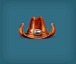 精致的牛仔帽PSD素材，素材格式：PSD，素材关键词：牛仔帽,PSD素材