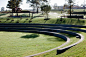 Redfern Park, Minto, Australia - ampitheatre used as detention basin