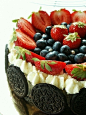 #甜品#水果巧克力-丰盛的蛋糕