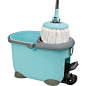 Kit Spin Mop de Limpeza com Esfregao Vassoura e Balde com Centrifugador com Pedal Completo Mop com Rotação 360º + Refil Mor: 