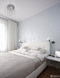 经典90平米三室一厅房屋暗花壁纸装修效果图片#卧室壁纸#