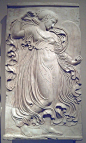 Ancient Roman relief of dancing maenad, copy after a Greek relief sculpted in Athens at the end of the 5th century BC, 120-40 A.C.