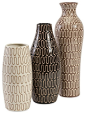 Tolek Vase - Set of 3 - transitional - Vases - Uber Bazaar