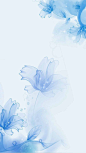 蓝色梦幻花朵化妆品H5背景，来自爱设计http://www.asj.com.cn