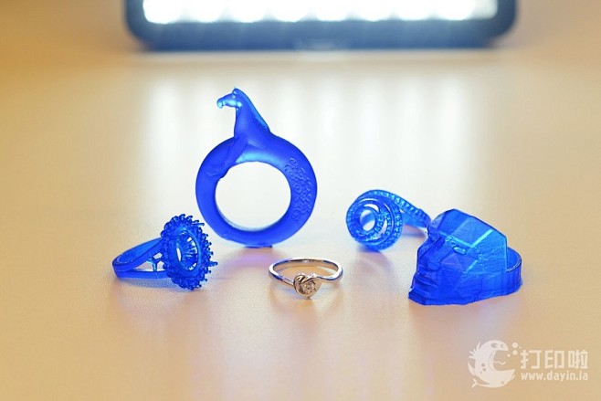 螺旋钻石戒指-3d打印模型