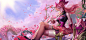 Anime 1920x882 Glory of Kings Lady Sun legs legs crossed pink hair fantasy girl fantasy art