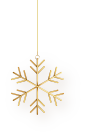 金色圣诞节新年雪花金粉礼盒装饰矢量免抠元素_AI文件：