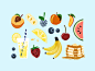 Breakfast/Fruit Illustrations 