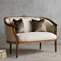 Classic Vintage Louis XVI style canape settee mediterranean-chairs