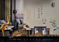 新中式地产房地产素材广告设计PSD 楼盘开盘别墅中式地产海报提案 中式 茶 包装 网页 H5 新中式 中国风  祥云  燕子 云纹
