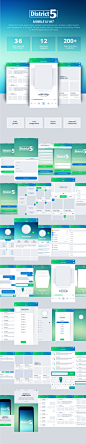 District 5 Mobile ui Kit : by Sladedesign in Graphics Web Elements   District 5 mobile UI KitDistrict 5 is carefully, expertly crafted mobile user interface kit. for quick effortless prototyping, and mobile app design assistance. It contains 36 app screen