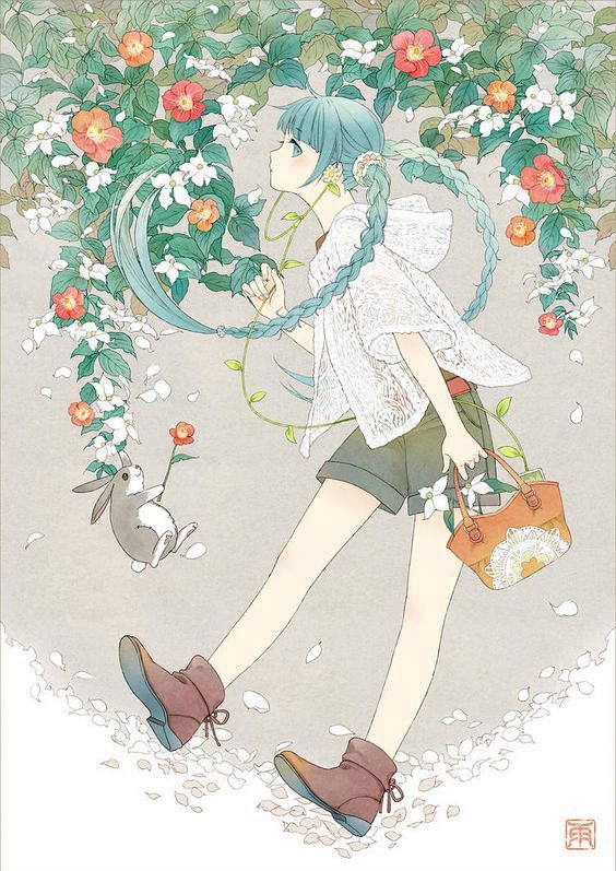 Flower Miku by conro...