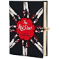 OLYMPIA LE-TAN The Red Shoes Embroidered Book Clutch - Black