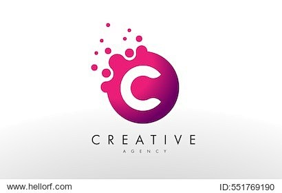 Dots Letter C Logo. ...