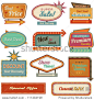 retro banner sign ad. vector...