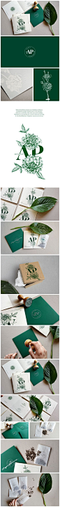 wedding identification植物灵感的婚礼品牌视觉设计