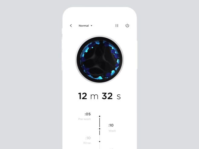 Washing app ui