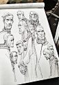 Ian Mcque bunch of Kenobis: 芸術のインスピレーション, イラスト図面, 芸術の描画, 芸術のスケッチブック, 人々の図面, 線画