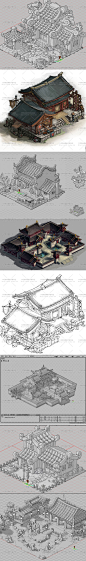 【原画集】国风Q版建筑 线稿 场景 CG设定 游戏 资料 分层图集-淘宝网