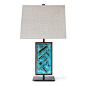 Jonathan Adler Ravello Lamp - I love this lamp because it makes me think of bubbling azure blue waters washing over pebbles as the tide comes in.