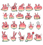 Rainbow Bunny Stickers : Rainbow Bunnies are LGBT characters created to be made into stickers.