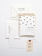 Polka-dot Letterpress Birth Announcements | In Haus Press#采集大赛#