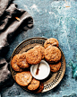 Cookies and Milk on Plate Near a Black Textile