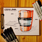 美国女设计师Kelly Custer工业设计马克笔手绘作品，干净利落，第一波为简单马克笔，下一个微博是他的产品设计线稿手绘。#手绘# #工业设计# #产品手绘#