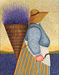 《丰收季》 ---- 美国画家Lowell Herrero 洛厄尔·赫雷诺作品欣赏
—— "Lady with Sickle",