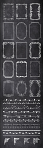 [编号002]婚礼迎宾牌清新黑板粉笔字分割边框花边LOGO设计矢量-淘宝网
