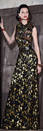 Dsquared² Resort 2015 black and gold gown