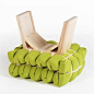 一个简单的折叠泡沫垫凳子沙发床-德国Meike Harde设计师作品