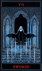 哥特塔罗 - The Gothic Tarot - 宝剑七 - Seven Of Swords