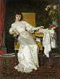 19世纪的贵妇。波兰艺术家Wladyslaw Czachorski（1850–1911年），现实主义风格，擅长绘画丰富的内饰和年轻漂亮的女性形象。渲染织物、首饰等细节营造出奢华和优雅的氛围。他的画可以在所有的波兰著名的博物馆中找到。他的作品也在许多国家的私人收藏中露面。 ​ ​​​​