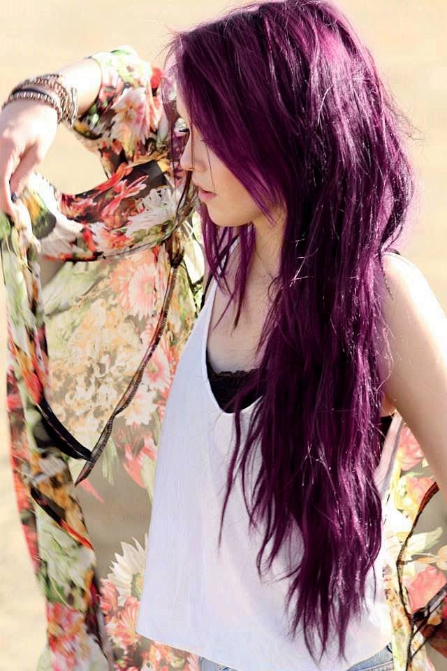 purple magenta hair