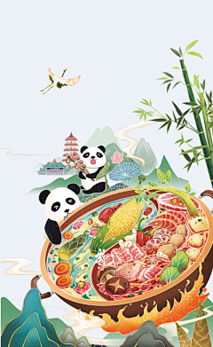 阿拉瓜采集到插画：美食