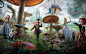 Alice in Wonderland Cheshire Cat Mad Hatter Mia Wasikowska Queen of Hearts wallpaper (#603478) / Wallbase.cc
