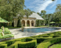 French Formal Estate : This exquisite French formal residence in Highland Park, Texas, features extensive architectural detailing and is surrounded by meticulously maintained gardens and landscape. The residence was