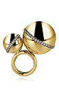 Cyclos Ring With Diamonds by ELENA VOTSI for Preorder on Moda Operandi